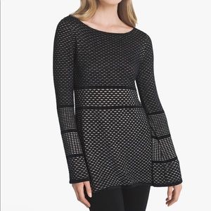 White House Black Market Lurex Tunic Sweater